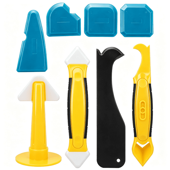 ACDANC 2026 New 8Pcs Corner Scraper Caulking Tool Silicone Sealant Finishing Tool Caulk Remover for Bathroom Kitchen Sealing