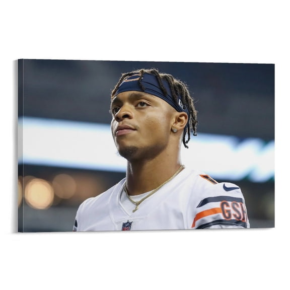 Justin Fields American Football Player Poster Art Poster Canvas Painting Decor Wall Print Photo Gifts Home Modern Decorative Posters 16x24inch(40x60cm)