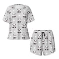 thumbnail image 4 of Lsque Panda Bear Women's Short-Sleeved Pajama Set - 2 Piece Soft and Lightweight Sleepwear Set-XX-Large, 4 of 9