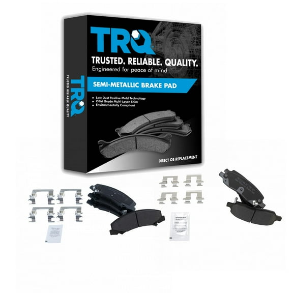 TRQ Front & Rear Semi-Metallic Disc Brake Pad Kit for Buick Lucerne Cadillac DTS BFA20114