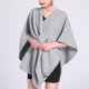 thumbnail image 1 of Capa de lana de color liso para mujer, chaqueta, bufanda, 1 of 4
