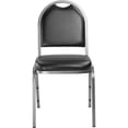 thumbnail image 4 of NPS 9200 Series Premium Vinyl Upholstered Stack Chair, Panther Black Seat/ Silvervein Frame, 4 of 6