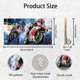 thumbnail image 3 of Motorcycles Key Holder Wall Mounted Wooden Keys Racks Storage Organizer Hanger with 5 Key Hooks House Keys Holder, 3 of 9