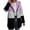 Purple, variant on Womens Plus Size Long Jackets Casual Color Block Zip Up Hooded Long Sleeve Coat with Pockets Loose Fit Versatile Outwear Jackets Pink S