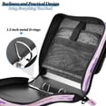 thumbnail image 5 of Water-Resistant 3-Ring Binder Organizer with Multiple Pockets Zipper Binder Bag for Office Bows and Heart Pattern, 5 of 8