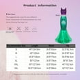 thumbnail image 5 of Linjinx Women's Mermaid Outfit Shiny Sequins Mermaid Long Tail Skirt Festival Dress up Purple&Green XL, 5 of 5