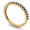 thumbnail image 2 of 0.285 ctw Wedding Band for Women - 14K Yellow Gold Simulated Tanzanite Stackable Eternity Ring, 2 of 6
