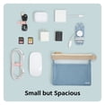 thumbnail image 5 of U Brands Mesh Travel Pouch, 5.75" x 7", Slate Blue/Khaki, 5 of 7