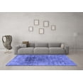 thumbnail image 3 of Ahgly Company Indoor Square Oriental Blue Industrial Area Rugs, 7' Square, 3 of 4