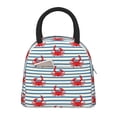thumbnail image 1 of Balery Cute Red Crabs With Nautical Bolsa de Almuerzo para Mujeres, Caja de Almuerzo, Bolsa de Almuerzo Pequeña Impermeable, Tote de Almuerzo Reutilizable con Gran Capacidad, 1 of 6