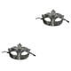thumbnail image 1 of Sonducket Media cara Retro Masque Masquerade Disfraces Mardi Gras Fiesta veneciana Actuación Cumpleaños Halloween plata antigua plata antigua 2piezas Sonducket CBP372939, 1 of 6