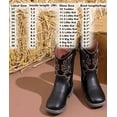 thumbnail image 6 of DADAWEN Boys Cowboy Boots Stylish Kids Mid-Calf Boots Black 3.5 Big Kid, 6 of 6