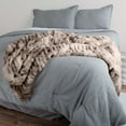 thumbnail image 4 of Lavish Home 60x80-Inch Ruched Faux Fur Blanket for Sofas and Beds (Taupe), 4 of 7