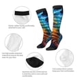 thumbnail image 3 of Goofa Yellow Fish Seahorse Pattern Adult Stockings, Color-Block Knee High Socks, Comfortable and Breathable, Soft and Stretchable, Sports, and Decoration, 3 of 6