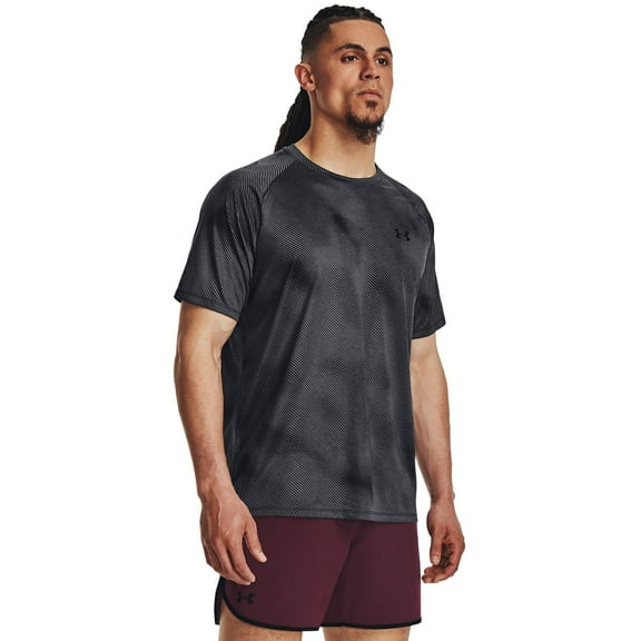 Men's Under Armour Tech™ 2.0 Lino Print Short Sleeve Tee Color: Black Size: XL