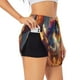 thumbnail image 1 of Balery Rainbow Sunset Cloud White Horse Pantalones cortos deportivos para mujer con forro y dos bolsillos, elásticos, para entrenamiento, gimnasio, yoga-Medium, 1 of 7