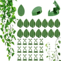 HCZ 100-Pack Plant Clips for Climbing Plants - Self-Adhesive Plant Vine Wall Clips, Invisible Pothos Plant Climber Support Hooks for Garden Leaf & Wire Organizing