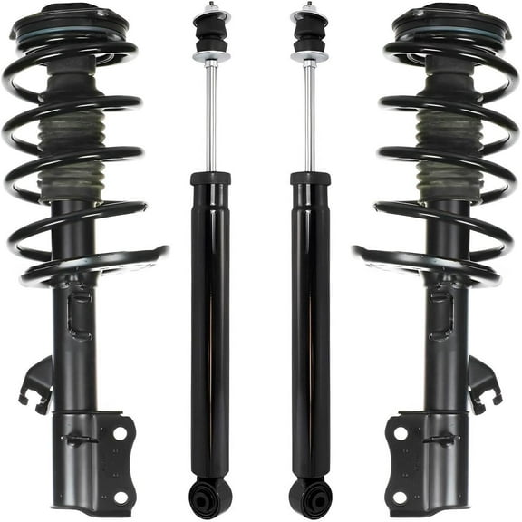 Detroit Axle - Struts Shocks for 2014-2019 Nissan Sentra Complete 2 Front Struts w/Coil Spring 2 Rear Shock Absorbers 2015 2016 2017 2018 Replacement Quick Install Ready Struts Assembly