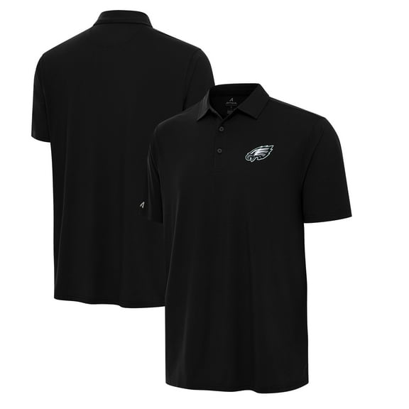 Men's Antigua Black Philadelphia Eagles Era Polo