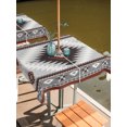 thumbnail image 6 of Outdoor Tablecloth with Umbrella Hole, Gray Red Boho Spillproof Waterproof Outdoor Table Cover, Southwestern Ethnic Abstract Geometric Patio Tablecloths for Party/Garden/Picnic, Square 60"x60", 6 of 9