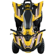 HHH 125cc ATV Quad 125cc ATV with Reverse, LED Lights, Big Wide Tires 4 Wheeler-Gray