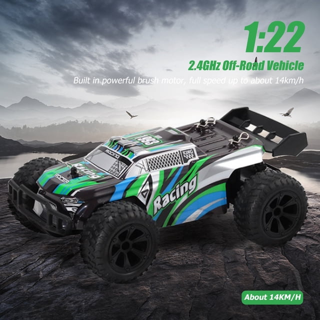 1/22 2.4GHz Monster Truck Alta velocidad 2WD 14 km/h RC Off-road Buggy Car para adultos Ndcxsfigh libre de BPA