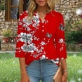 thumbnail image 4 of Blouses for Women Dressy Elegant,Women's Shirts Lightweight 2026 Spring Summer Fashion 3/4 Length Sleeve Tops Business Casual Blouses Western Outfits, 4 of 6