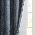 thumbnail image 6 of Knitted Jacquard Paisley Total Blackout Grommet Top Curtain Panel(Only 1 Pc Panel, 6 of 7