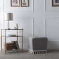 thumbnail image 2 of Colleen Tasseled Accent Ottoman Light Grey, 2 of 6