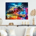 thumbnail image 2 of Designart Miami Beach Holidays 4 Architecture Canvas Wall Art, 2 of 5