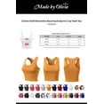 thumbnail image 2 of Made by Olivia Women's Cotton Solid Sleeveless Racerback Sports Crop Tank Top, 2 of 4