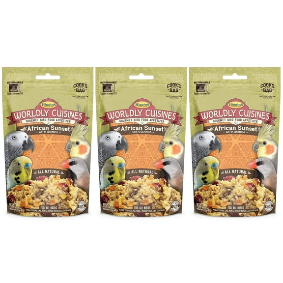 Higgins 3 Pack of MMF7 Worldly Cuisines African Sunset Bird Treat, 2 Ounces Each