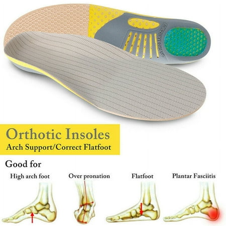 For Plantar Fasciitis Orthotic Shoe Insoles Inserts Flat Feet High Arch Support(S)