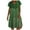 Green summer dress for women, variant on Wycnly Summer Dresses for Women Beach Vacation Loose Swing Tunic Midi Sun Dresses Short Sleeve V-Neck Plaid Print Knee-Length 2024 Casual Dress Green l Under $5