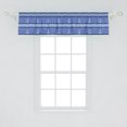 thumbnail image 2 of Ambesonne Vintage Stripe Valance Pack of 2, Anchor Lines Waves, 54"X12", Ceil Blue White, 2 of 2