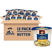 (12 pack) Quaker Instant Grits, Butter, 1.48 oz Cup