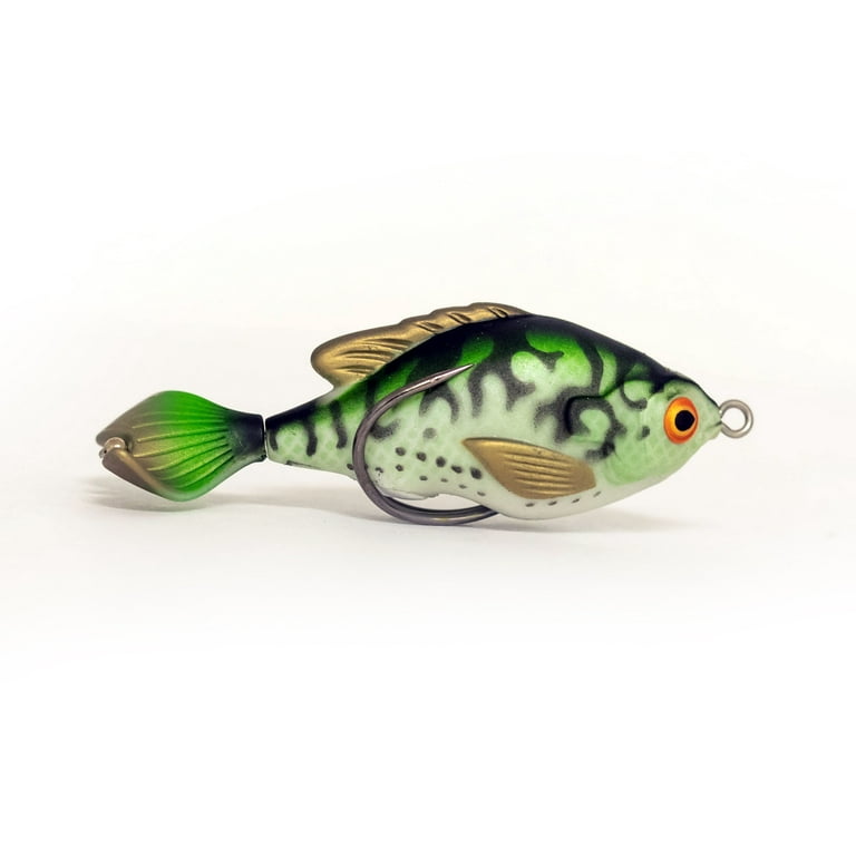 Lunkerhunt Prop Fish - Topwater Lure - Crappie,3.5in,1/2oz,Soft Baits, Fishing Lures 