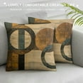 thumbnail image 3 of ONETECH Rust Brown Teal Pillow Cover Modern Geometry Abstract Art Decorative Pillows Vintage Wood Throw Pillow Covers Farmhouse Pillowcases  Cushion Cover For Couch Bed Sofa Chair, 3 of 5