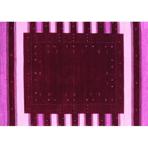 Ahgly Company Indoor Rectangle Abstract Pink Contemporary Area Rugs, 8' x 12'
