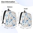 thumbnail image 2 of Disketp Butterfly print Canvas Backpack Lightweight Travel Daypack Student Rucksack Laptop Backpack-Small, 2 of 5