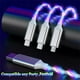 thumbnail image 4 of Cargador de teléfono para fiesta con luz LED brillante 3 en 1 de NNBILI, cable USB tipo C luminoso para Xiaomi, iPhone 14, Samsung S24, accesorios para teléfono, 4 of 5