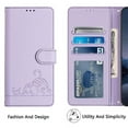 thumbnail image 3 of Flip case for GANGXUN Samsung Galaxy A02/M02 Wallet Case with Kickstand, Card Slots, RFID Block, Cat Design, 3 of 5