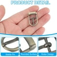 thumbnail image 3 of Uxcell Single Prong Belt Buckle Metal Roller Buckle Oval Center Bar Buckles for Belt Purse Making Leather Hardware Black/Silver/Light Gold/Brown 0.6", 3 of 7