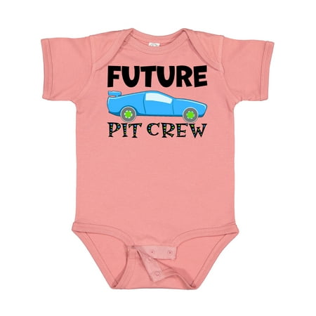 

Inktastic Future Pit Crew Blue Race Car Gift Baby Boy or Baby Girl Bodysuit