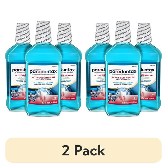 (2 pack) Parodontax Active Gum Health Mouthwash, Mint Flavor, 3X16.9 Fl Oz, for Adults