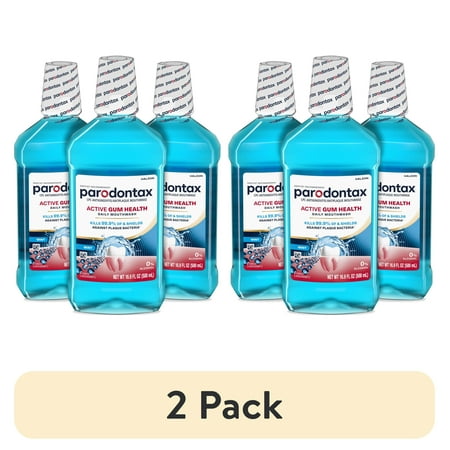 (2 pack) Parodontax Active Gum Health Mouthwash, Mint Flavor, 3X16.9 Fl Oz, for Adults