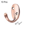 thumbnail image 5 of Ofertas únicas 10Pcs Gancho montado en la pared, ganchos para abrigo, gancho individual, aleación de zinc, tono cobre, 5 of 5