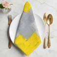 thumbnail image 2 of Yellow Grey Cloth Napkins, Abstract Geometric Oil Painting Vintage Gradient Washable and Reusable Dinner Napkins Set of 4, Table Napkin for Kitchen Party Birthday Wedding Hotel Housewarming 20"x20", 2 of 9