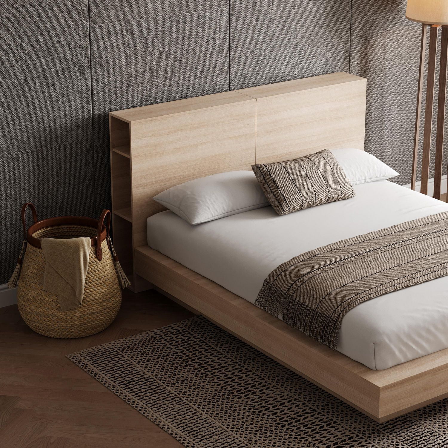 Nexera Marconi Platform Bed with Headboard