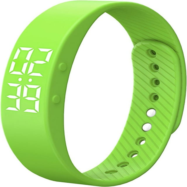 CUITING Non-Bluetooth Fitness Tracker Watch Pedometer Digital Step Counter Calorie Counter Distance Activity Tracker Alarm LED Fitness Watch IP65 Water Resistance